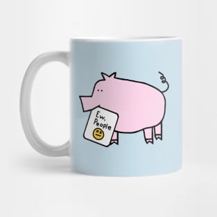 Pink Pig Says Ew People Mug